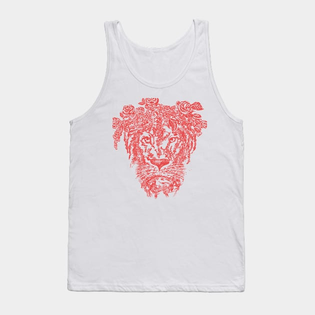 lion with a flower crown Tank Top by massingso